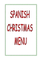 Spanish Christmas Menu